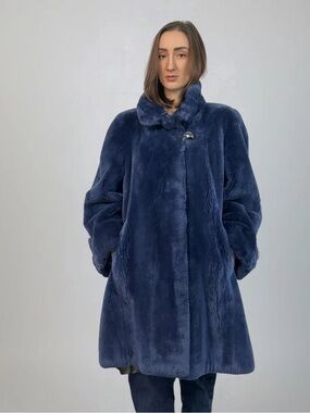 Vintage Classic Style Sheared Beaver Coat